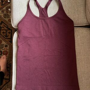 Lululemon Athletica Ribbed Maroon Tank Top